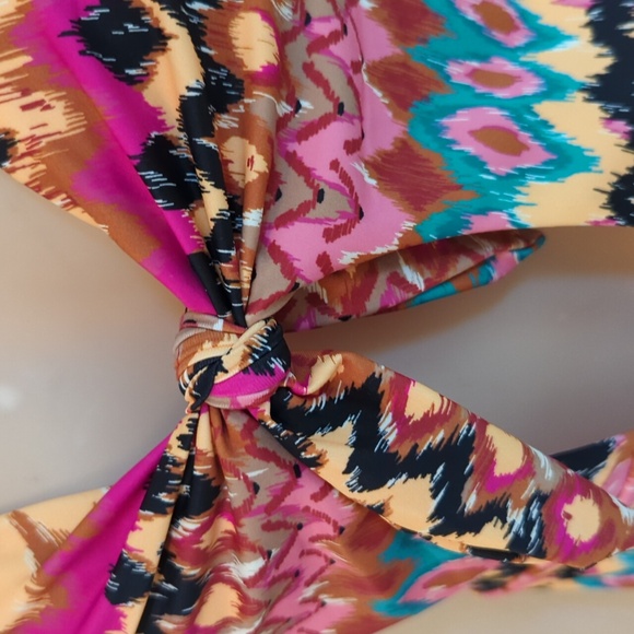 BODEN Cap Sleeve Tie Swimsuit Multi-Color Ikat 6 - Picture 9 of 16